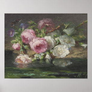 Rozen op de bosbodem door Roosenboom Print