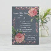 rozen op de bruiloft van het bord kaart (Staand voorkant)