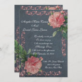 rozen op de bruiloft van het bord kaart (Voorkant / Achterkant)