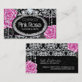 Rozen op de Visitekaartjes van Damask (Voorkant / Achterkant)