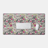 Rozen op dierpatronen bureaumat (Keyboard & Muis)