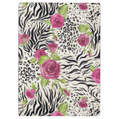 Rozen op dierpatronen klembord (Achterkant)
