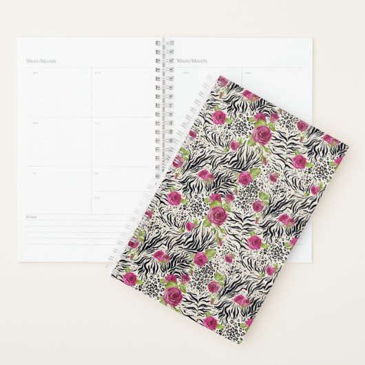Rozen op dierpatronen planner (Display)