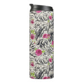 Rozen op dierpatronen thermosbeker (Geroteerd rechts)