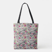Rozen op dierpatronen tote bag (Achterkant)