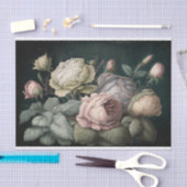  Rozen op een donkere achtergrond Tissuepapier (Craft)