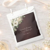 Rozen op Elegant Bourgondisch Bruiloft Bedankzakje (Geknipt)