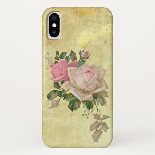 Rozen op goud Case-Mate iPhone Case (Achterkant)