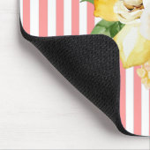 Rozen op koraalstrepen muismat (Hoek)