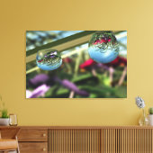 Rozen op Raindrops Canvas Print (Insitu (Woonkamer))