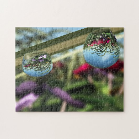 Rozen op Raindrops Puzzle Legpuzzel (Horizontaal)