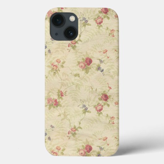 Rozen, oud patroon van noodlijdende stoffen Case-Mate iPhone Case (Achterkant)