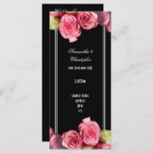 Rozen over het programma voor de bruiloft in de zw (Voorkant / Achterkant)