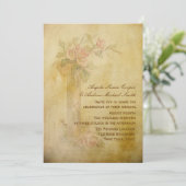 Rozen Parchment Wedding Kaart (Staand voorkant)