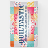 Rozen Patchwork Quilt Craft show Booth Spandoek (Verticaal)