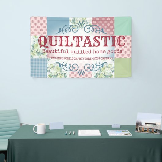  rozen patchwork quilt craft show spandoek (Beurs)