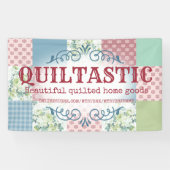  rozen patchwork quilt craft show spandoek (Horizontaal)