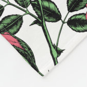 Rozen patroon fleece deken (Hoek)