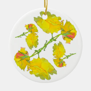 Rozen Patroon. Keramisch Ornament