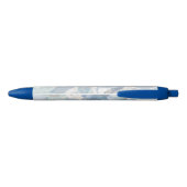 Rozen patroon luxe blauwe inkt pen (Achterkant)