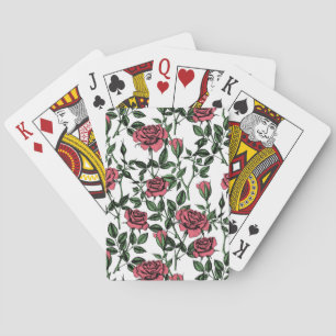 Rozen patroon pokerkaarten