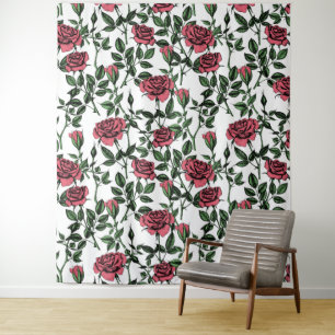 Rozen patroon wandkleed