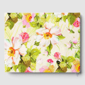 Rozen Peonies 80ste verjaardagsfeest gastenboek (Achterkant)