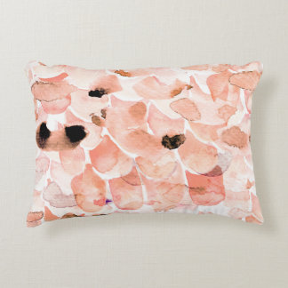 Rozen, pioenen en bladeren, waterverf. accent kussen