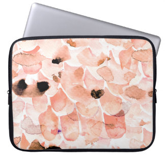 Rozen, pioenen en bladeren, waterverf. laptop sleeve