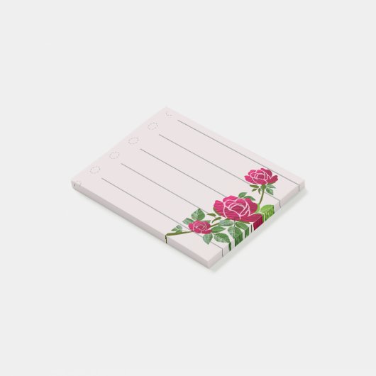 Rozen Post-it® Notes (Schuin)