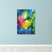 Rozen, prachtige kunstschilderkunst canvas afdruk (Insitu (Houten vloer))