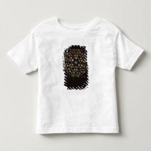 Rozen raam boven de westdeur, met scènes diepgaan kinder shirts