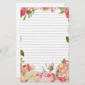 Rozen-randpapier Briefpapier (Voorkant / Achterkant)