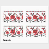 Rozen Rechthoekige Sticker (Vel)