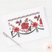 Rozen Rechthoekige Sticker (Envelop)