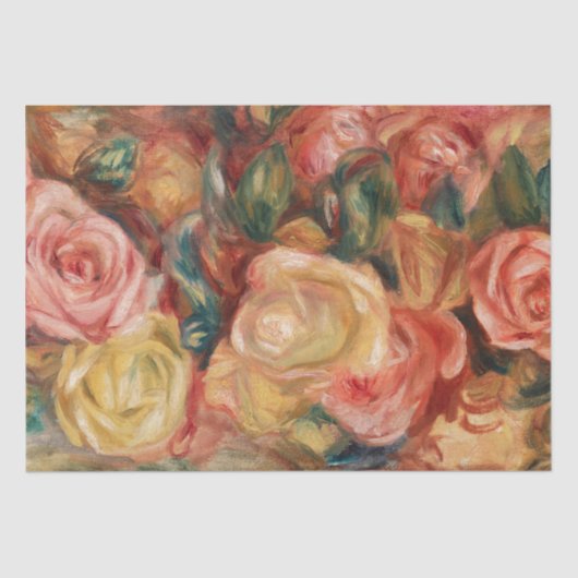 Rozen Renoir Impressionistische schilderij Tissue Tissuepapier (Voorkant)