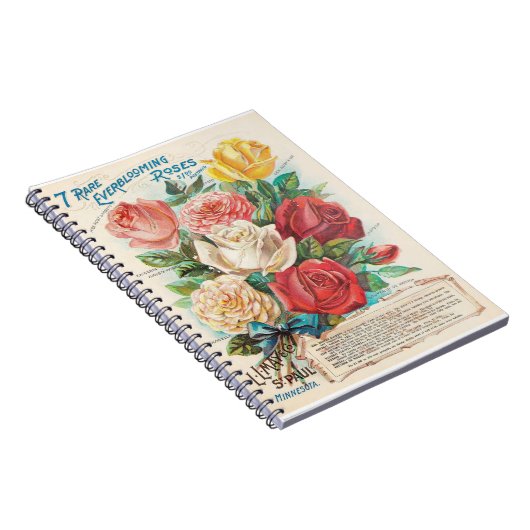 Rozen Retro-reclame Notitieboek (Rechterzijde)