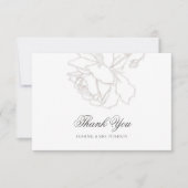 Rozen Rijk Ivoor Zwart Stropdas Formele Classic We Bedankkaart (Voorkant)