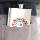 Rozen ring Gepersonaliseerd Monogram Initiaal Flacon (Voorbeeld)
