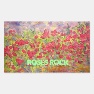 Rozen Rock Rechthoekige Sticker