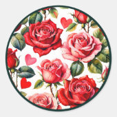 Rozen Ronde Sticker (Voorkant)