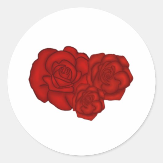 rozen ronde sticker (Voorkant)