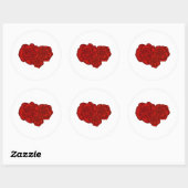 rozen ronde sticker (Vel)