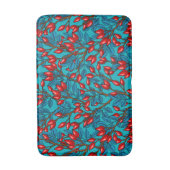 Rozen, rood en blauw badmat (Voorkant Verticaal)