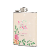 Rozen roze en geel heupfles (Links)