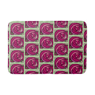  Rozen Roze en Groen bloempatroon Badmat
