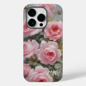 Rozen roze geschilderd Case-Mate iPhone case (Achterkant)