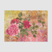 Rozen Roze goudblaaslamp Patroon Tissuepapier (Voorkant)