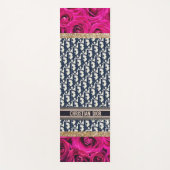 Rozen Roze marmer Glitter Yoga Mat (Voorkant)