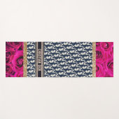 Rozen Roze marmer Glitter Yoga Mat (Voorkant (horizontaal))